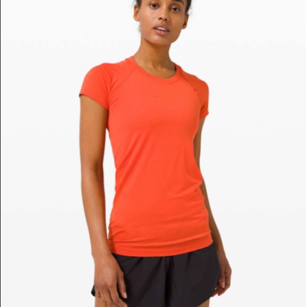 brick lululemon swiftly tech short sleeve